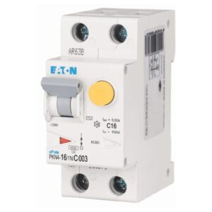 Eaton residual current circuit breaker 16A 1P+N 4.5kA 30mA Curve C Type AC 2M 237068